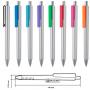 Пласттмасова химикалка с цветен клипс
