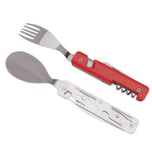 Комплект за хранене Akinod Multifunction Cutlery 13H25, Red Aluminium Комплект за хранене Akinod Multifunction Cutlery 13H25, Red Aluminium