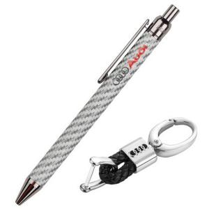 Комплект химикалка и ключодържател SILVER FLAME с логото на Аudi Комплект химикалка и ключодържател SILVER FLAME с логото на Аudi