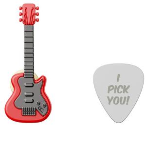 Значка Metalmorphose Fashion Rock Guitar & Plectrum Значка Metalmorphose Fashion Rock Guitar & Plectrum