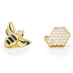 Значка Metalmorphose Fashion Pin Bee & Honeycomb Значка Metalmorphose Fashion Pin Bee & Honeycomb