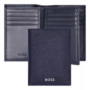 Вертикален портфейл за карти Trifold Classic Grained Navy Вертикален портфейл за карти Trifold Classic Grained Navy