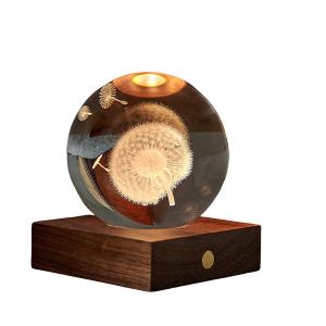 GINGKO 3D Смарт лампа “Amber Crystal“ - Глухарче GINGKO 3D Смарт лампа “Amber Crystal“ - Глухарче