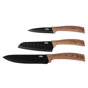 MAKU Комплект ножове с черно острие - 3бр. MAKU Комплект ножове с черно острие - 3бр.