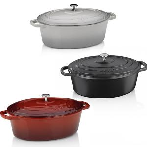 KELA Чугунена овална тенджера с капак “Calido“ - 33х26 см KELA Чугунена овална тенджера с капак “Calido“ - 33х26 см