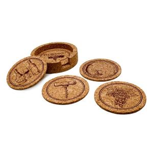 Vin Bouquet Сет от 5 бр. коркови подложки за чаши с поставка Vin Bouquet Сет от 5 бр. коркови подложки за чаши с поставка
