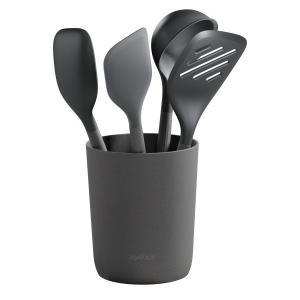 ZYLISS Комплект кухненски прибори със стойка - 5 части - сиви ZYLISS Комплект кухненски прибори със стойка - 5 части - сиви