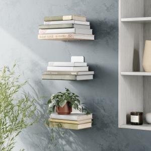 UMBRA Комплект от 3бр.скрити рафтове за книги (голям формат) - цвят сребро UMBRA Комплект от 3бр.скрити рафтове за книги (голям формат) - цвят сребро