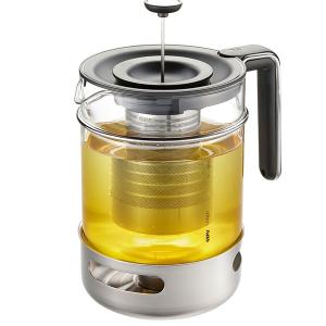 GEFU Комплект кана за чай с инфузер и сет за подгряване “T-PREP“ - 1,5 л GEFU Комплект кана за чай с инфузер и сет за подгряване “T-PREP“ - 1,5 л