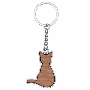 Ключодърждател метал и бамбук - Коте Ключодърждател метал и бамбук - Коте