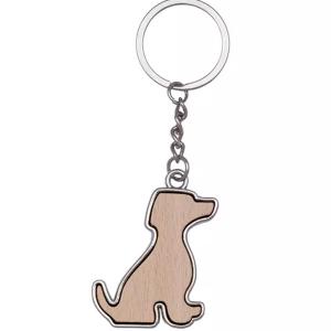 Ключодърждател метал и бамбук - Куче Ключодърждател метал и бамбук - Куче