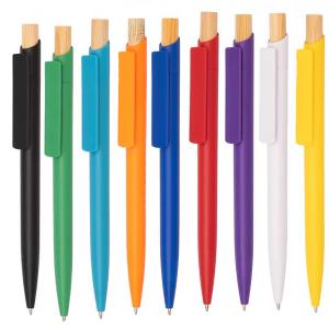 Corfu - пластмасова химикалка с бамбуков бутон Corfu - пластмасова химикалка с бамбуков бутон