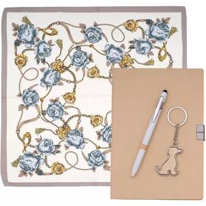 Комплект бележник А5, химикалка, шал и ключодържател Комплект бележник А5, химикалка, шал и ключодържател