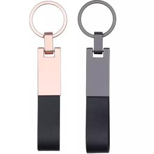 Метален ключодържател с еко кожа Метален ключодържател с еко кожа