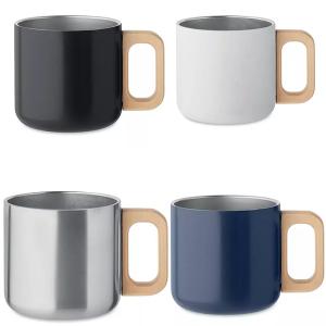 Двустенна чаша с дървена дръжка 350 мл Двустенна чаша с дървена дръжка 350 мл