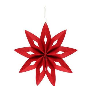 WINTERIA Коледна звезда от филц 40см. - червена WINTERIA Коледна звезда от филц 40см. - червена