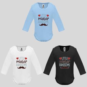 Бебешко боди с надпис - Little Mister Handsome Бебешко боди с надпис - Little Mister Handsome