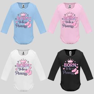 Бебешко боди с надпис - Born to be a princess Бебешко боди с надпис - Born to be a princess