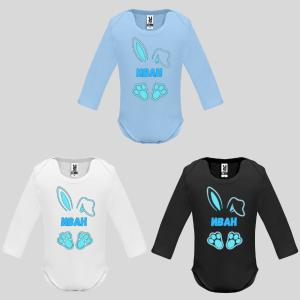 Бебешко боди със Зайче и Име за момче Бебешко боди със Зайче и Име за момче