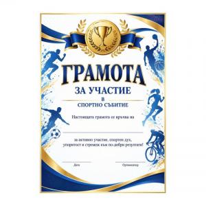 Грамота за участие Грамота за участие