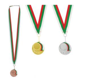 Спортен медал за гравиране с трикольор