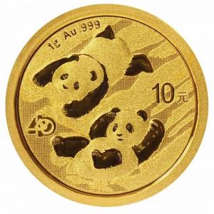 Златна монета "Китайска панда" 2022