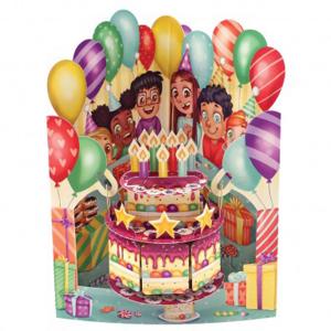 Картичка Birthday Cake, Swing Cards