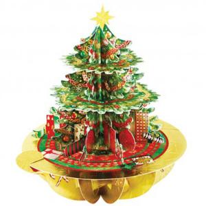 Картичка Christmas Tree, Pirouettes with foil